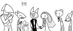  4_arms ace_(rq) anthro avian bear bird black_tie_(suit) canid canine canis clapping clothing corvid daisy_(rq) domestic_cat domestic_dog dress embrace eye_patch eyewear felid feline felis female filbert_(rq) good_end gown group hand_holding happy hood husband_and_wife jay_(bird) jay_(rq) lagomorph leporid long_ears male male/female mammal married married_couple mask multi_arm multi_limb necktie oscine passerine rabbit red_(rq) rodent ruby_(rq) sciurid smile stitches_(rq) suit the_weaver tom_(rq) tree_squirrel veil wedding 