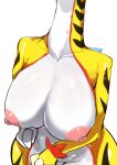  absurd_res anthro big_breasts breasts female generation_9_pokemon hi_res huge_breasts menyang multicolored_body nintendo nipples pokemon pokemon_(species) solo thick_thighs 