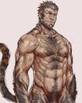  1boy abs arm_hair bara beard big_nose body_fur chest_hair completely_nude cowboy_shot dark-skinned_male dark_skin earrings facial_hair fingernails flaccid hair_slicked_back hairy jacketbear jewelry large_pectorals leg_hair looking_to_the_side male_focus male_pubic_hair mature_male muscular muscular_male navel navel_hair nipple_piercing nipples nude original pectorals penis penis_peek piercing pubic_hair sharp_fingernails shiny_skin short_hair sketch solo standing stomach tail tail_raised thick_eyebrows thick_thighs thighs tiger_boy tiger_stripes tiger_tail veins veiny_arms yellow_eyes 