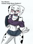  101_dalmatian_street 101_dalmatians anthro choker disney dolly_(101_dalmatians) dolly_(disambiguation) english_text female hi_res jewelry necklace pace-maker small_waist solo text thick_thighs wide_hips 