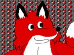  anthro canid canine digital_media_(artwork) fox fur hair joe_ekaitis male mammal pattern_background red_hair simple_background smile solo t.h.e._fox tail thaddeus_horatio_eberhard 