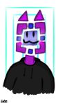  anthro blush clothed clothing enxorbyte geometry_dash girly hi_res hoodie male simple_background simple_eyes topwear watermark 