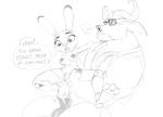  2023 absurd_res anal anal_penetration black_and_white bodily_fluids bovid bovine cape_buffalo chief_bogo cum cum_in_ass cum_inside cum_splatter disney duo ears_up eyewear female genital_fluids genitals glasses hi_res horn interspecies judy_hopps lagomorph larger_male leporid male mammal monochrome mostly_nude nipple_tape pasties penetration penile penile_penetration penis_in_ass pussy rabbit sex size_difference sketch smaller_female smaller_penetrated tape trashtikko zootopia 