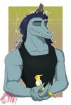  anthro avian bird cockatoo disney hair lizard male muscular muscular_anthro muscular_male parrot pecs reptile scalie septarian star_vs._the_forces_of_evil toffee_(svtfoe) unknown_artist 