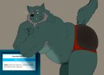  6pklion anthro arm_tuft armpit_hair barazoku beard belly belly_tuft big_belly black_nose body_hair canid canine canis clothed clothing elbow_tuft facial_hair fangs hand_on_chin head_tuft hi_res looking_at_viewer male mammal markings mature_anthro mature_male mesh_underwear mole_(marking) moobs musclegut smile smug_eyes solo sparkles tail tail_tuft teeth tuft underwear underwear_only wolf 