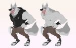  absurd_res anthro athletic athletic_male black_sclera canid canine canis clothing death_(puss_in_boots) fangs footwear hi_res licking licking_lips licking_own_lips male mammal red_eyes ripped-saurian sandals sickle sleeveless_hoodie solo teeth tongue tongue_out wolf wristband 