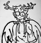  &lt;3 animal_ears anonymous_artist antlers blush clothing eyewear fern_(zorrenity) glasses hair hoodie horn humanoid male solo topwear wings 