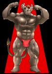  2_horns abs anthro bovid bovine cattle clothed clothing fu_ren_chi gyumao hi_res horn lifewonders male mammal muscular muscular_anthro muscular_male nipples partially_clothed pecs solo tokyo_afterschool_summoners underwear 
