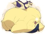  ambiguous/ambiguous ambiguous_gender belly big_belly bodily_fluids duo feral feral_on_feral generation_2_pokemon hi_res hisuian_form hisuian_typhlosion lying morbidly_obese morbidly_obese_feral motion_lines nintendo obese obese_feral on_back open_mouth overweight overweight_feral pokemon pokemon_(species) regional_form_(pokemon) simple_background smile sweat sweatdrop typhlosion weight_gain white_background zephy_03 