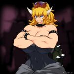  animal_humanoid animated barely_contained big_breasts black_clothing black_dress blonde_hair blue_eyes bouncing_breasts bowser bowsette_meme breast_expansion breasts cleavage clothed clothing collar crown dress electricity expansion female growth hair hataraki_ari headgear horn huge_breasts humanoid hyper hyper_breasts koopa koopa_humanoid mario_bros meme muscular muscular_female nails nintendo red_hair scalie scalie_humanoid sharp_nails shell solo spiked_collar spiked_shell spiked_tail spikes spikes_(anatomy) super_crown tail transformation white_horn wide_hips yellow_eyes 