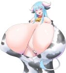  :3 animal_humanoid animal_print animal_print_bikini bare_shoulders big_breasts bikini black_ears blue_hair blush bovid bovid_humanoid bovine bovine_humanoid breasts breasts_apart cattle_humanoid clothing cow_costume cow_ears cow_print cow_print_bikini ears_down eyelashes eyewear female futon_(artist) glasses glistening glistening_body hair half-closed_eyes head_tilt hi_res horn huge_breasts humanoid hyper hyper_breasts looking_at_viewer mammal mammal_humanoid narrowed_eyes open_mouth pattern_bikini pattern_clothing pattern_swimwear pivoted_ears portrait purple_eyes purple_light simple_background smile solo swimwear tail tail_tuft thick_thighs three-quarter_portrait tuft white_background white_horn 