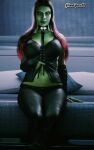  alien athletic breasts clothed clothing female fromspace3d gamora green_body green_skin guardians_of_the_galaxy hair humanoid looking_at_viewer marvel not_furry solo zehoberei 