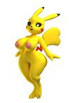  3d_(artwork) anthro argos90 digital_media_(artwork) female female/female generation_1_pokemon hi_res nintendo pikachu pokemon pokemon_(species) short_stack solo 