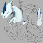  2023 colored_sketch feral generation_2_pokemon hi_res legendary_pokemon lugia nintendo open_mouth pokemon pokemon_(species) red_eyes sketch sketch_page smile tongue white_body wings 