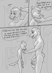  age_difference anthro bodily_fluids briana_innocent_love canid canine comic duo female hi_res looking_at_another male male/female mammal max_inocent_love nude nude_female simple_background size_difference spanish_text tears text wolfyalex96 younger_female 