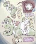  absurd_res anal anthro anus balls boots butt clothing digital_media_(artwork) dinosaur duo egg footwear genitals halo-pano hi_res internal koopa koopa_troopa lying male male/male mario_bros mixed_media nintendo on_front oviposition penis prostate prostate_stimulation reptile scalie shell traditional_media_(artwork) turtle yoshi 