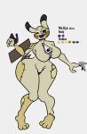  anthro beady_eyes big_breasts black_eyes breasts dipstick_ears eyelashes featureless_breasts featureless_crotch female generation_7_pokemon grey_background hi_res huge_breasts m1m1cal mimikyu multicolored_ears nintendo open_mouth open_smile pokemon pokemon_(species) purple_tongue seam_(sewing) simple_background smile solo stitch_(sewing) tan_body thick_thighs tongue wide_hips yellow_body zipper 