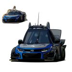  absurdres car chevrolet chevrolet_camaro chibi highres holeecrab motor_vehicle muscle_car nascar photo-referenced porsche porsche_963 race_vehicle racecar radio_antenna real_life reference_inset world_endurance_championship 