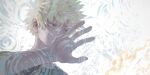  1boy absurdres bakugou_katsuki bare_shoulders blonde_hair boku_no_hero_academia closed_mouth eyebrows_hidden_by_hair hand_up highres looking_ahead male_focus open_hand outstretched_hand portrait red_eyes rika_(rika_ktdk) sanpaku short_hair simple_background sleeveless solo spiked_hair tank_top white_background 