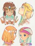  blonde_hair blue_eyes clothed clothing eyebrows eyes_closed female hair humanoid humanoid_pointy_ears hylian nintendo not_furry princess_zelda solo the_legend_of_zelda uzucake young_zelda 