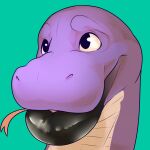  ambiguous_gender felid forked_tongue kissing leopard lips mammal pantherine purple_body purple_scales scales scalie thick_bottom_lip thick_lips tongue unknown_artist 