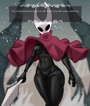  absurd_res anthro arthropod blue_nipples breasts cloak cloak_only clothing female hexecat hi_res hollow_knight hornet_(hollow_knight) mask nipples solo team_cherry thick_thighs 
