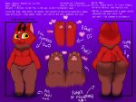  &lt;3 2022 3_eyes 4:3 anthro arrow_sign big_butt black_horn brown_body brown_fur brown_tuft butt cat_demon digital_media_(artwork) domestic_cat emoticon english_text featureless_crotch felid feline felis front_view fur hi_res horn looking_at_viewer male mammal model_sheet multi_eye multicolored_body multicolored_fur neck_tuft nekoni nekoni_(character) owo pawpads pink_nose pink_pawpads rear_view red_body red_ears red_fur red_tail smile solo standing tail text thick_thighs tuft two_tone_body two_tone_fur yellow_eyes 