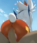 &lt;3 anal anal_penetration anthro anthro_penetrated balls cinderace cowgirl_position duo from_front_position fur generation_8_pokemon genitals hi_res human human_on_anthro human_penetrating human_penetrating_anthro interspecies male male/male male_penetrated male_penetrating male_penetrating_male mammal nintendo nude on_bottom on_top outside penetration penile penile_penetration penis_in_ass pokemon pokemon_(species) rear_view red_body red_fur sex sky smewed white_body white_fur 
