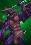  2019 4_fingers abs activision anthro balls biceps big_penis biped bodily_fluids claude_(spyro) claws cum cum_drip cum_on_penis digital_media_(artwork) dragon dripping erection fingers genital_fluids genitals green_eyes hi_res horn humanoid_genitalia humanoid_penis kittikary long_penis male muscular muscular_anthro muscular_male nude open_mouth pecs penis purple_body rescued_dragons_(spyro) scalie simple_background smile solo spyro_reignited_trilogy spyro_the_dragon teeth tongue tongue_out western_dragon wings 