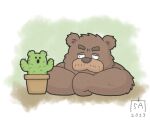  2023 5:4 anthro bear brown_body brown_fur brown_nose fur goyemon_k kemono kumalino male mammal mature_male plant roast_(kumalino) sanrio solo 