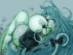  2b-ge animal_humanoid big_breasts big_butt blue_hair blush bow_ribbon breasts butt cat_humanoid clothing curled_up felid felid_humanoid feline feline_humanoid female grey_eyes hair huge_breasts huge_butt huge_thighs humanoid hyper hyper_breasts long_hair mammal mammal_humanoid open_mouth solo tail thick_thighs unknown_character 