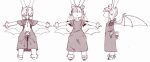  2023 4_toes 4_wings ambiguous_gender ankle_monitor ankle_tuft anthro arm_tuft biped crobat digital_drawing_(artwork) digital_media_(artwork) faceless_ambiguous faceless_character feet female_(lore) fingers front_view generation_2_pokemon generation_4_pokemon hair hospital_gown hybrid lagomorph leg_tuft long_ears lopunny mammal multi_wing napalm_express nintendo pokemon pokemon_(species) rear_view short_hair short_tail side_view simple_background sketch standing t-pose tail toes tuft white_background wide_hips wings wrist_tuft 