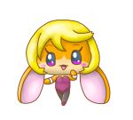  alpha_channel anthro chibi female fur ikemenmametchi lagomorph leporid low_res mammal orange_body orange_fur purple_eyes rabbit solo solo_focus tamagotchi tangobunny 