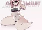  &lt;3 &lt;3_eyes abstract_background anthro belly black_sclera breast_squish breasts brown_body brown_fur brown_hair chatski chatski_(fursona) chubby_female clothing dripping english_text female fluffy fluffy_tail full-length_portrait fur girly gris_swimsuit hair horn kneeling lagomorph leporid male mammal meme meme_clothing navel one-piece_swimsuit open_mouth portrait rabbit short_hair short_tail solo squish swimwear tail text tight_clothing translucent translucent_clothing translucent_swimwear wet wet_body wet_fur wet_hair wide_hips 