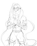  athletic bandage boxers_(clothing) character clothing comic drawing ferry_marlon hair hi_res humanoid invalid_tag line_art long_hair male martial_artist plasters rohrag sea_pupper semi-humanoid sketch sketchy solo story underwear 