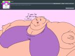  2018 4:3 5_fingers anthro ask_blog batspid2 belly big_belly big_breasts biped black_eyebrows black_eyelashes breasts cleavage clothed clothing crop_top dialogue digital_drawing_(artwork) digital_media_(artwork) double_chin english_text exclamation eyebrows female fingers flabby_arms flat_colors frill_(anatomy) front_view glistening glistening_eyes head_crest head_frill huge_breasts hyper hyper_belly hyper_breasts juna_(batspid2) lizard looking_at_viewer membrane_(anatomy) membranous_frill morbidly_obese morbidly_obese_anthro morbidly_obese_female non-mammal_breasts obese obese_anthro obese_female open_mouth overweight overweight_anthro overweight_female pink_background pink_body pink_scales pink_tongue purple_clothing purple_eyes purple_topwear reptile scales scalie shirt simple_background solo text three-quarter_view tongue topwear weight_gain 