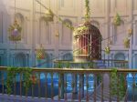  birdcage cage chain chair flower game_cg hanging ivy leaf no_humans pink_flower plant purple_flower railing red_flower scenery stairs third-party_source uta_no_prince-sama uta_no_prince-sama:_shining_live vines water white_flower yellow_flower 