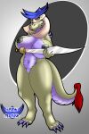  anthro areola big_breasts black_areola black_nipples breasts claws dragon female green_body green_scales green_tail hi_res holding_object holding_sword holding_weapon juna_june_(lizzyglizzy) lizzyglizzy melee_weapon nipples purple_body purple_claws purple_scales purple_tail red_tail scales scalie signature solo sword tail tail_tuft tuft weapon yellow_eyes 