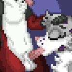  animated anthro avaa_velvet canid canine digital_media_(artwork) duo felid feline fellatio feral fox genitals low_res male male/male mammal oral pantherine penile penis pixel_(artwork) pixel_animation sex snow_leopard the_shen 