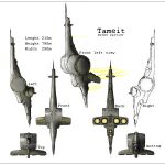  battleship_(eve_online) carrier commentary concept_art english_text eve_online highres military_vehicle multiple_views no_humans original rawis007 science_fiction simple_background spacecraft thrusters traditional_media vehicle_focus white_background 