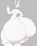  absurd_res anthro balls big_butt black_eyes bodily_fluids butt genitals hi_res huge_butt huge_thighs hyper hyper_butt lagomorph leporid looking_at_viewer looking_back male mammal max_(sam_and_max) nude one_eye_closed perineum rabbit sam_and_max smile solo stemingbunbun sweat sweaty_butt thick_thighs white_body wink 