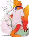  absurd_res anthro bodily_fluids canid canine clothed clothing dialogue duo for_a_head fox fur genitals google google_chrome hi_res humanoid kogito licking male male/male mammal mozilla mozilla_firefox_(character) object_head obscured_penetration open_clothing open_shirt open_topwear orange_body orange_fur penis shirt smile speech_bubble sweat tongue tongue_out topwear whiskers 