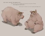  blonde_hair clothing domestic_pig eyewear feral glasses hair hayhorse human_to_feral male mammal slightly_chubby snout solo species_transformation suid suina sus_(pig) transformation tusks underwear 