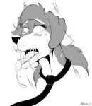  2020 ahegao anthro blush blush_lines bodily_fluids canid canine canis cross-eyed dixie_(wolfn85) dobermann domestic_dog drooling fangs female fur half-closed_eyes headshot_portrait hi_res looking_pleasured mammal marcushunter narrowed_eyes necktie open_mouth orgasm_face pinscher portrait saliva saliva_on_tongue saliva_string solo teeth tongue tongue_out 