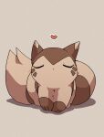  &lt;3 2023 absurd_res brown_body brown_fur eyes_closed feral fur furret generation_2_pokemon hi_res ke_mo_suke kemono multicolored_body multicolored_fur nintendo pokemon pokemon_(species) simple_background solo two_tone_body two_tone_fur 