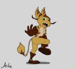  anthro anus artietheartbull butt fur lombax male mammal nude ratchet ratchet_and_clank smile solo sony_corporation sony_interactive_entertainment stripes tail yellow_body 
