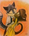  anthro domestic_cat duo felid feline felis female humanoid ivy_pepper jillybean345 kiss_on_lips kissing lackadaisy male male/female mammal rocky_rickaby webcomic 