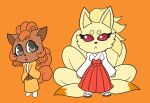  2020 :&lt; :o anthro anthrofied asian_clothing bangs belt big_eyes black_eyes black_nose blonde_eyebrows blonde_hair bottomwear bow_accessory bow_ribbon breasts brown_body brown_clothing brown_footwear brown_fur brown_hands brown_inner_ear brown_sandals brown_shoes canid canine cheek_tuft chibi circle_eyebrows clothing curled_hair digital_media_(artwork) dress duo east_asian_clothing evolutionary_family eyebrows eyelashes facial_tuft featureless_hands feet female flip_flops footwear fox fur generation_1_pokemon grey_eyes hair hands_together hi_res japanese_clothing kimono long_sleeves looking_at_viewer looking_away mammal medium_breasts mouth_closed multi_tail multicolored_clothing multicolored_dress multicolored_kimono mythrica ninetales nintendo no_pupils open_mouth orange_background orange_clothing orange_dress orange_eyebrows orange_hair orange_kimono orange_tail orange_tail_tip pokemon pokemon_(species) pokemorph prick_ears red_belt red_bottomwear red_bow red_clothing red_dress red_eyes red_ribbon red_sclera red_skirt ribbons sandals shoes shy simple_background skirt small_breasts socks tail thick_eyelashes tuft two_tone_clothing two_tone_dress two_tone_kimono two_tone_tail vulpix white_clothing white_dress white_footwear white_kimono white_socks yellow_body yellow_clothing yellow_dress yellow_fur yellow_inner_ear yellow_kimono yellow_tail 