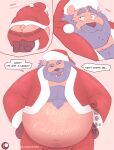  bear beard belly butt christmas cookie crumbs facial_hair fatfur food gingerbread groan growling hairy hanging_(disambiguation) hi_res holidays hungry invalid_tag jolly looming mammal organs overweight sagging santa_claus snatched stomach swipe that_j treats unexpected unware visit vore 