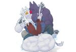  anthro balls big_dom_small_sub big_muscles big_penis bodily_fluids c3b4 cock_vore cum cumshot digestion dominant dragon duo ear_piercing ear_ring eastern_dragon ejaculation excessive_cum excessive_genital_fluids face_lick forced fur generation_1_pokemon gengar genital_fluids genitals handjob hi_res holding_penis huge_muscles huge_penis licking male male/male multi_genitalia multi_penis muscular muscular_anthro muscular_male nai_(c3b4) nintendo penile penis penis_milking piercing pokemon pokemon_(species) purple_body purple_eyes red_eyes ring_piercing sex simple_background size_difference tongue tongue_out vore white_body white_fur yellow_eyes zheng_(c3b4) 